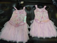 *TWO GIRL'S DRESSES (PINK) AGE: 8