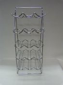 CHROME 15 BOTTLE SLOPING WINE RACK