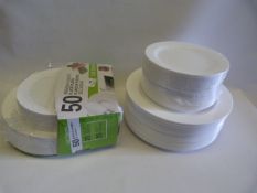 *THREE PACKS OF FIFTY PLASTIC PLATES