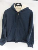 *FUR LINED JACKET (NAVY BLUE) SIZE:MEDIUM