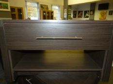 *DARK WOOD COFFEE TABLE WITH SINGLE DRAWER