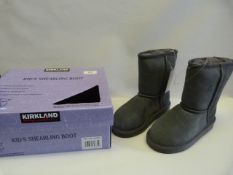 *KIRKLAND CHILDREN'S SHEARLINGS BOOTS (GREY) SIZE: 13