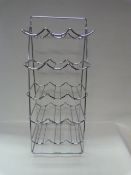 CHROME 15 BOTTLE SLOPING WINE RACK