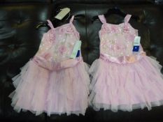 *TWO GIRL'S DRESSES (PINK) AGE: 8