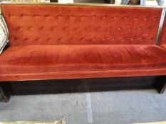 PUB BENCH SEAT WITH RED DRALON