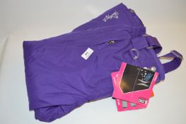 *PAIR OF GIRL'S 32 DEGREE WEATHERPROOF SALOPETTES (PURPLE) SIZE: MEDIUM