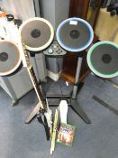 *ROCK BAND 4 BAND DRUM KIT AND GUITAR IN A BOX