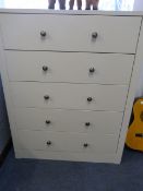 *FIVE HEIGHT CHEST OF DRAWERS (GREY)
