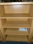 *LIGHT OAK FOUR HEIGHT BOOKCASE