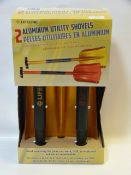 *TWO ALUMINIUM UTILITY SHOVELS