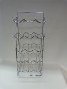 CHROME SLOPING WINE RACK