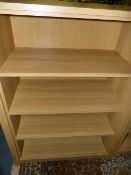 *LIGHT OAK FOUR HEIGHT BOOKCASE