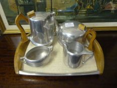 PICQUOT WARE FIVE PIECE TEA SET