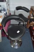 *PAIR OF GAS LIFT BARSTOOLS (BLACK)