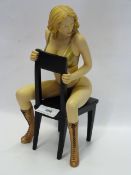 SEATED GLAMOUR MODEL FIGURINE
