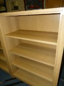 *LIGHT OAK FOUR HEIGHT BOOKCASE