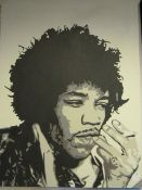 LARGE CANVAS OF JIMI HENDRIX