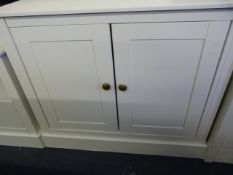 *TWO DOOR CUPBOARD (WHITE)
