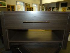*DARK WOOD COFFEE TABLE WITH SINGLE DRAWER