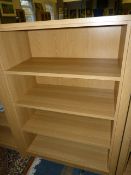 *LIGHT OAK FOUR HEIGHT BOOKCASE