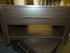 *DARK WOOD COFFEE TABLE WITH SINGLE DRAWER
