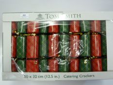*BOX CONTAINING 50 TOM SMITH CHRISTMAS CRACKERS