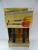 *TWO ALUMINIUM UTILITY SHOVELS