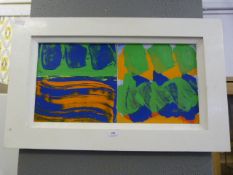 FRAMED ABSTRACT OIL PAINTING