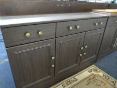 *DARK OAK THREE DOOR SIDEBOARD
