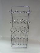 CHROME SLOPING WINE RACK