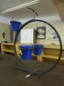 WROUGHT IRON PENNYFARTHING PLANT HOLDER