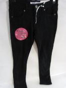 *GIRLS DRESS AND STRETCH JEANS (BLACK) AGE:7