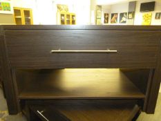 *DARK WOOD COFFEE TABLE WITH SINGLE DRAWER