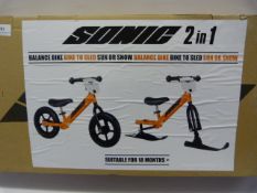 *SONIC 2-IN-1 BALANCE BIKE TO SLEDGE