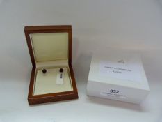 *GARNET STUD EARRINGS