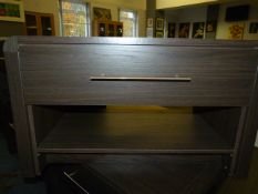 *DARK WOOD COFFEE TABLE WITH SINGLE DRAWER