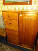 PINE TALLBOY WITH SIX DRAWERS