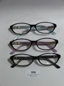 *THREE PAIRS OF DESIGN OPTICS READING GLASSES +2.75