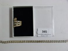 SNAKE DRESS RING AND BRACELET WITH INSET STONES