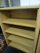 *LIGHT OAK FOUR HEIGHT BOOKCASE