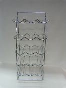 CHROME SLOPING WINE RACK