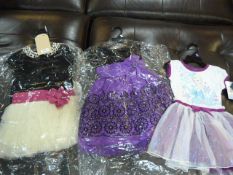 *THREE GIRLS PARTY DRESSES AGE:2