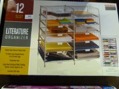 *12 SLOT LITERATURE ORGANISER SHELF UNIT