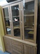 *GLAZED WALL UNIT WITH SIDEBOARD BASE