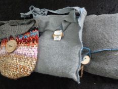 THREE WOOL HANDBAGS