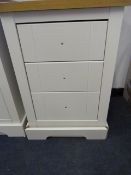 *WHITE THREE DRAWER SIDE CABINET