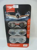 *3 Speedo Adult Swimming Goggles