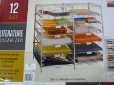 *CHROME 12 SLOT LITERATURE ORGANISER