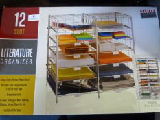 *12 Slot Literature Organiser Shelf Unit