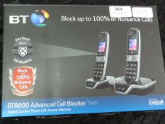BT 8600 ADVANCED CALL BLOCKER TWIN PHONES